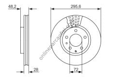BOSCH 0986479758 | JAPON CX7 (ER) FREN DISKI ÖN