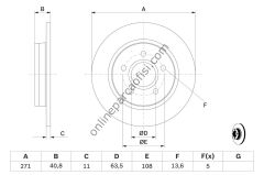 BOSCH 0986479763 | FORD FOCUS/C-MAX FREN DISKI ARKA