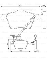 BOSCH 0986424780 | VW SHARAN-GALAXY-ALHAMBRA FREN BALATASI ÖN