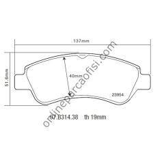 BREMBO SET PAST.C3-C4-206-307-DS3