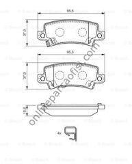 BOSCH 0986424790 | JAPON COROLLA (E12) FREN BALATASI ARKA