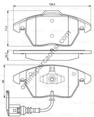 BOSCH BCH 0986424797 | VW GOLF5-GOLF6-JETTA-CADDY-PASSAT-LEON FREN BALATASI ÖN