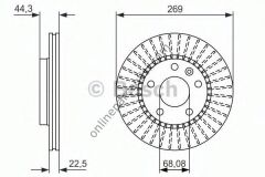 BOSCH 0986479779 | RENAULT DUSTER/MEGAN IV FREN DISKI ÖN