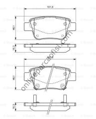 BOSCH 0986424798 | JAPON AVENSIS (T25) : VERSO (R1) 04-08 FREN BALATASI ARKA