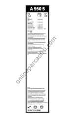 BOSCH 3397118950 | FORD GALAXY SILECEK SÜPÜRGESI ÖN TAKIM