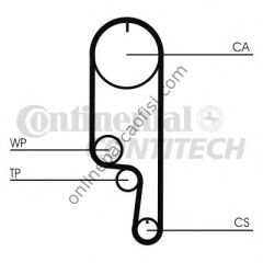CONTITECH CT 1008 | OPEL KALOS AVEO TRIGER KAYISI