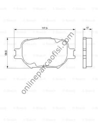 BOSCH 0986424808 | JAPON VERSO (E12) 1.8/2.0 D4D FREN BALATASI ÖN