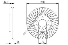 BOSCH BCH 0986479919 | OPEL ASTRA H ZAFIRA B MERIVA A-B FREN DISKI ÖN