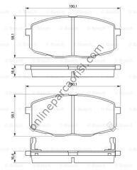 BOSCH 0986424811 | KORE I30/CARENS/CEED/PROCEED/LAGUNA FREN BALATASI ÖN