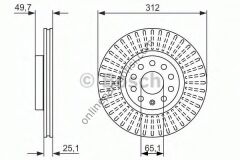 BOSCH BCH 0986479932 | VW PASSAT-GOLF5-GOLF6-GOLF7-CADDY-A3-LEON FREN DISKI ÖN