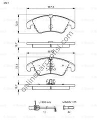 BOSCH 0986494456 | VW A4-A5-A6-A7-Q5 FREN BALATASI ÖN