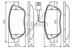 BOSCH 0986494464 | FIAT DOBLO III/LINEA/STILO/CORSA D/307/C4 FREN BALATASI ÖN