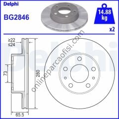 DELPHI BG2846 | FIAT DUCATO-BOXER-JUMPER FREN DISKI ÖN