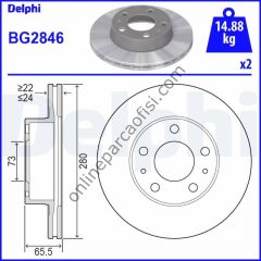 DELPHI BG2846 | FIAT DUCATO-BOXER-JUMPER FREN DISKI ÖN