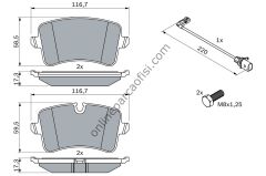 BOSCH 0986494488 | VW A4-A5-A6-A8-Q5 FREN BALATASI ARKA