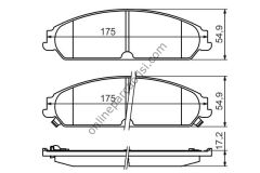 BOSCH 0986494483 | FIAT CHRYSLER 300 C-LANCIA THEMA FREN BALATASI ÖN
